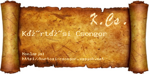 Kürtösi Csongor névjegykártya